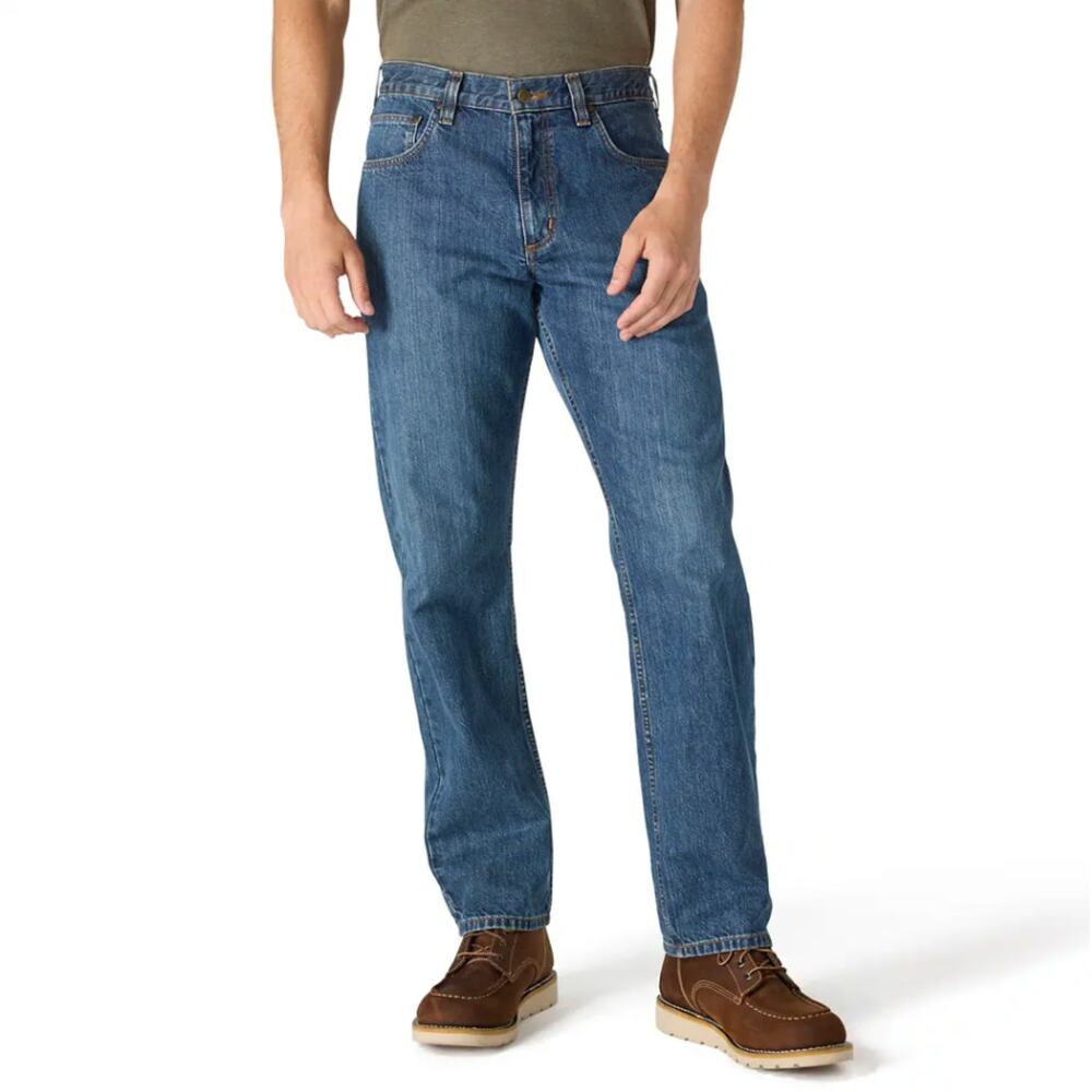 Carhartt Relaxed Fit Straight Jeans Mens 38x30 105119 Bay 13oz Heavy Work Denim